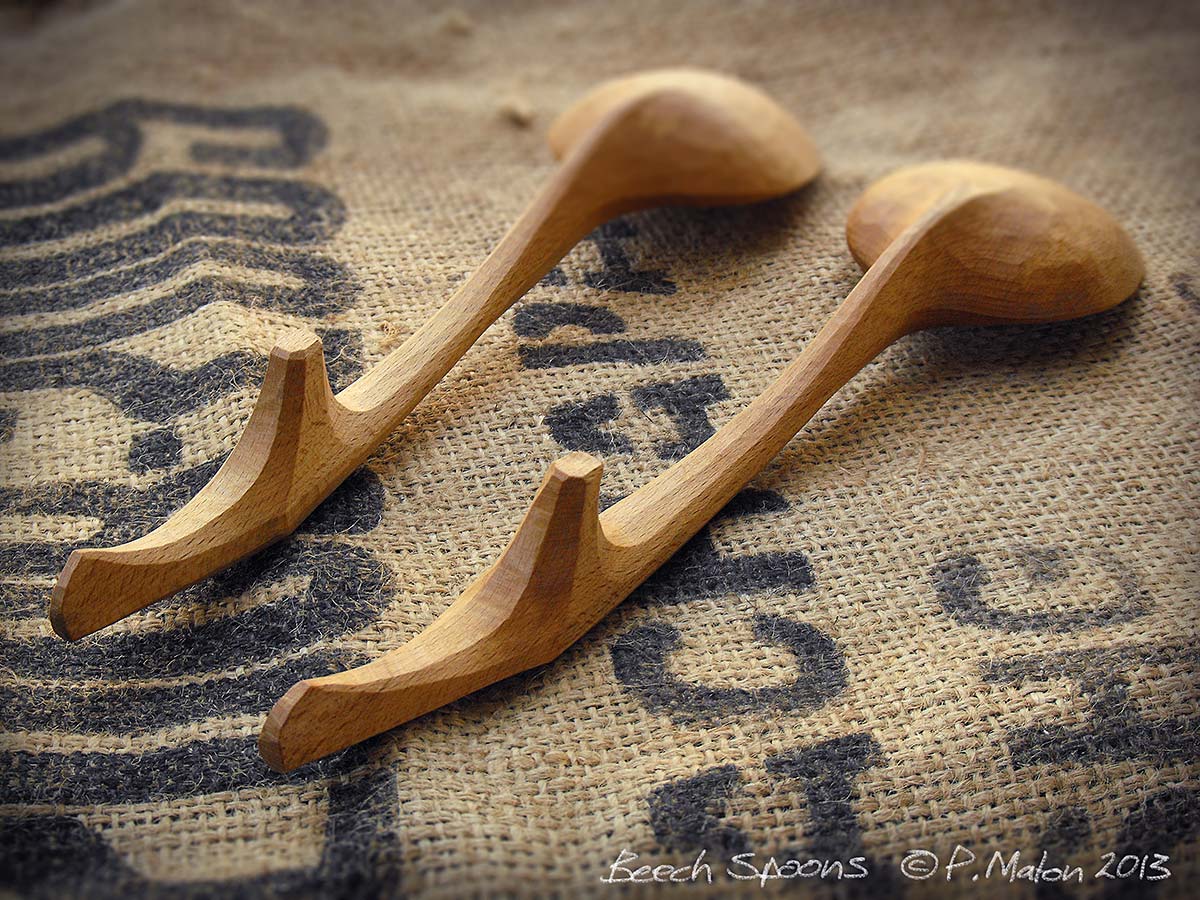 Beech Bowl & Spoons detail Whittling Greenwood working hand made Treen Peter Maton Brighton 2014 whittleandstitch.net