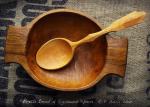 Beech Bowl & Sycamore Spoon Whittling Greenwood working hand made Treen Peter Maton Brighton 2014 whittleandstitch.net