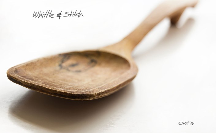 Spalted Beech Spoon Hand Carved by Peter Maton 2014 Whittle & Stitch