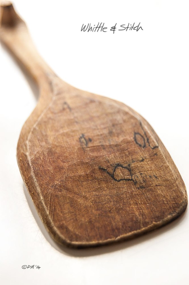 Spalted Beech Spoon detail Hand Carved by Peter Maton 2014 Whittle & Stitch