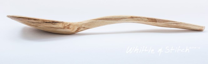 Hand carved wooden spatula in spalted Beech by Peter Maton Sussex UK 2014  http://whittleandstitch.net