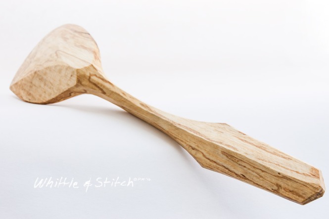 Hand carved wooden spatula in spalted Beech by Peter Maton Sussex UK 2014  http://whittleandstitch.net