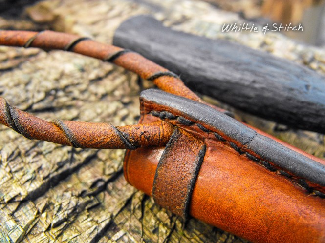 Knife Making with Bog Oak and hand forged blade. © P.Maton 2014 whittleandstitch.net